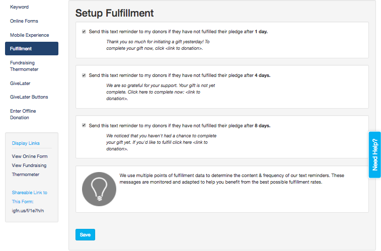 Fulfillment Category