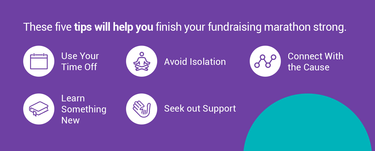 strategies to avoid fundraising burnout infographic